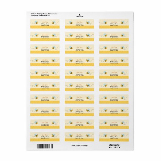Sweet Bumble Bee Address Labels (Vorne)