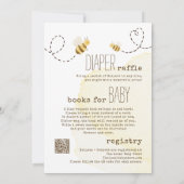 Sweet Bumble Bee All in One Baby Shower Einladung (Rückseite)