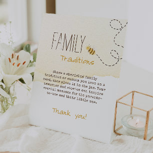 Sweet Bumble Bee Baby Dusche Familientraditionen Sockelschild