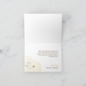 Sweet Bumble Bee Baby Dusche geklappt Dankeskarte (Innenseite)