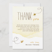 Sweet Bumble Bee Baby Dusche Vertikal Dankeskarte (Vorderseite)