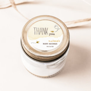 Sweet Bumble Bee Baby Dusche Vielen Dank für Ihre Runder Aufkleber