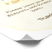 Sweet Bumble Bee Baby Dusche Windeln Raffel Poster (Ecke)