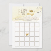 Sweet Bumble Bee Baby Shower Baby Bingo Game Card Einladung (Vorderseite)