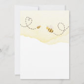 Sweet Bumble Bee Baby Shower Baby Trivia Card Einladung (Rückseite)