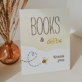 Sweet Bumble Bee Baby Shower Bücher und Geschenke Sockelschild