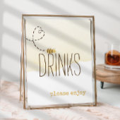 Sweet Bumble Bee Baby Shower Drinks Unterschreiben Poster