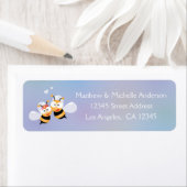 Sweet Bumble Bee Couple Niedliche Address Return (Insitu)