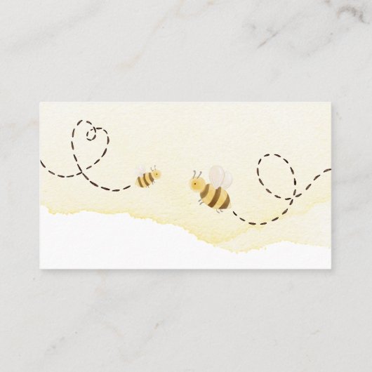 Sweet Bumble Bee Wie groß ist Mommys Bly Game Card Platzkarte (Rückseite)