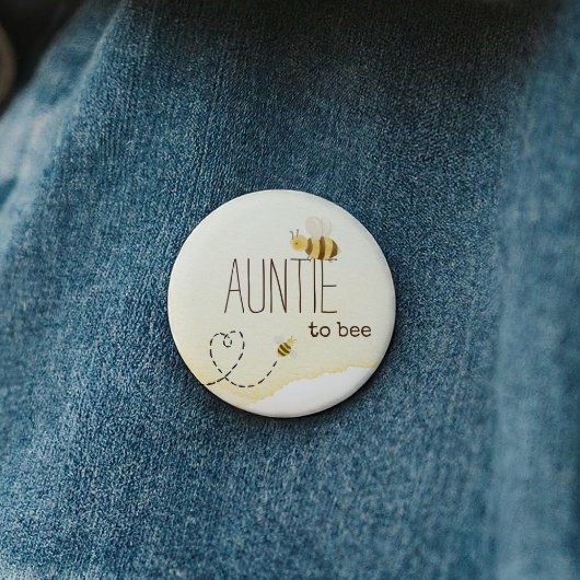 Sweet Bumblebee Baby Shower Auntie To Bee Button