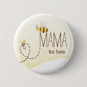 Sweet Bumblebee Baby Shower Mama zum Knopf Button (Vorderseite)
