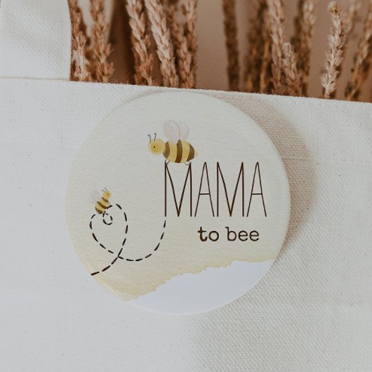 Sweet Bumblebee Baby Shower Mama zum Knopf Button