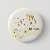 Sweet Bumblebee Baby Shower Oma to Bee Button (Vorderseite)