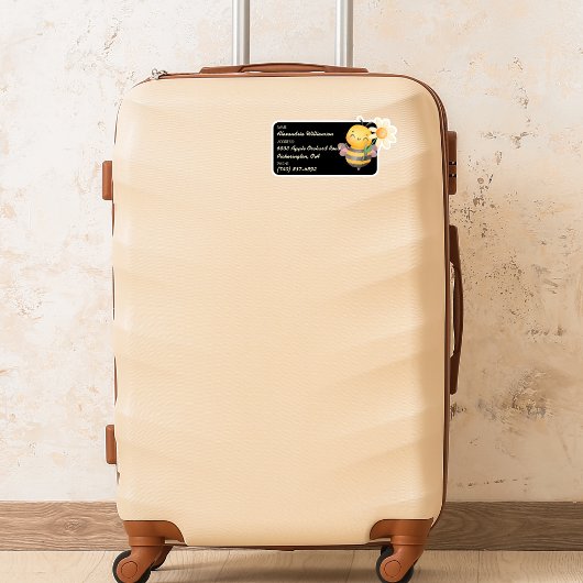 Sweet Bumblebee Luggage ID Aufkleber