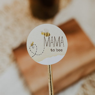 Sweet Bumblebee Mama to Bee Baby Shower Gefallen Runder Aufkleber