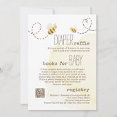 Sweet Bumblebee Mama wird in einer Babydusche Einladung (Rückseite)