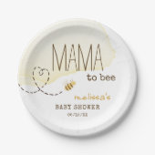 Sweet Bumblebee Mama zu Baby Dusche Pappteller (Vorderseite)