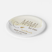 Sweet Bumblebee Mama zu Baby Dusche Pappteller (Schrägansicht)