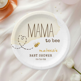 Sweet Bumblebee Mama zu Baby Dusche Pappteller