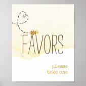 Sweet Bumblebee Mama zu Baby Duschfavoriten Poster (Vorne)