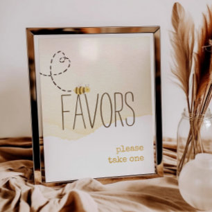 Sweet Bumblebee Mama zu Baby Duschfavoriten Poster