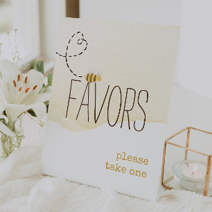 Sweet Bumblebee Mama zu Baby Duschfavoriten Sockelschild