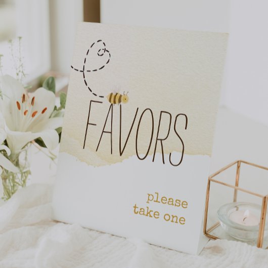 Sweet Bumblebee Mama zu Baby Duschfavoriten Sockelschild