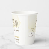 Sweet Bumblebee Mama zu Baby Shower Paper Cups Pappbecher (Rechts)