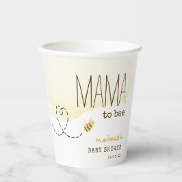 Sweet Bumblebee Mama zu Baby Shower Paper Cups Pappbecher