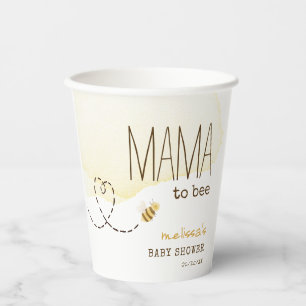 Sweet Bumblebee Mama zu Baby Shower Paper Cups Pappbecher