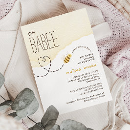 Sweet Bumblebee "Oh Babee" Babydusche Einladung