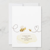 Sweet Bumblebee "Oh Babee" Babydusche Einladung (Rückseite)