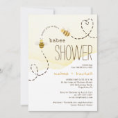 Sweet Bumblebee Paare Babee Dusche Einladung (Vorderseite)