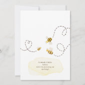 Sweet Bumblebee Paare Babee Dusche Einladung (Rückseite)