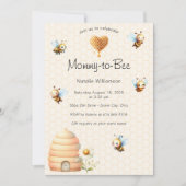 Sweet Bumblebees Baby Dusche Einladung (Vorderseite)