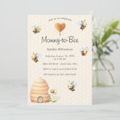 Sweet Bumblebees Baby Dusche Einladung (Stehend Vorderseite)