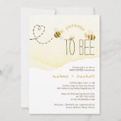 Sweet Bumblee Parents to be Couples Baby Shower Einladung (Vorderseite)