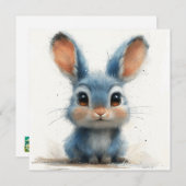 Sweet Bunnies: Blissful Wishs 🐇 Digital Feiertagskarte (Vorne/Hinten)