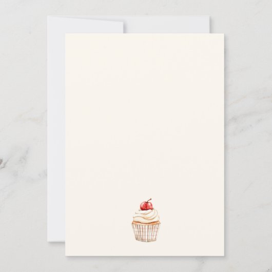 Sweet Bunny Apple First Birthday Invitation Einladung (Rückseite)