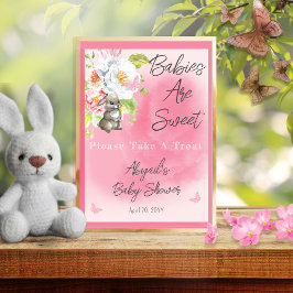 Sweet Bunny Baby Dusche Babys sind süße Leckerei Poster