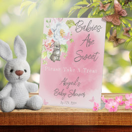 Sweet Bunny Baby Dusche Babys sind süße Leckereien Sockelschild