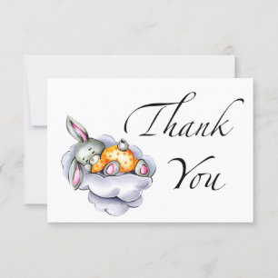 Sweet Bunny Baby Dusche Danke Karte