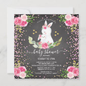 Sweet Bunny Baby Dusche Einladung (Vorderseite)