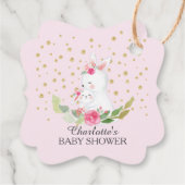 Sweet Bunny Baby Showdusche Gefallen Tag Geschenkanhänger (Rückseite)