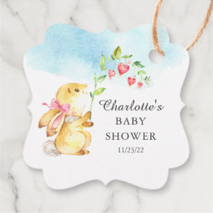 Sweet Bunny Baby Showdusche Gefallen Tag Geschenkanhänger