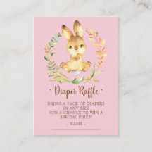 Sweet Bunny Baby Showdusche Windeln Raffle Ticket