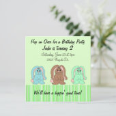 Sweet Bunny Birthday Einladung (Stehend Vorderseite)