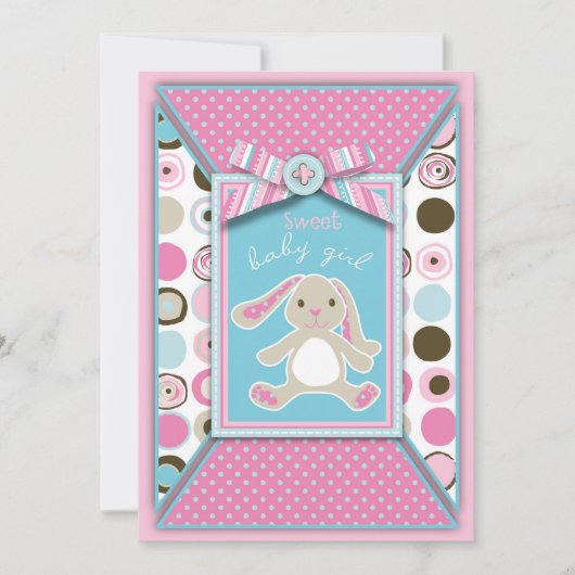 Sweet Bunny Card 2 Einladung (Vorderseite)