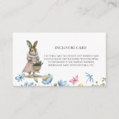 Sweet Bunny Elegant Floral Insert Card (Vorderseite)