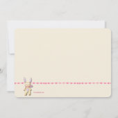 Sweet Bunny Foto Geburtsankündigung Ankündigung (Rückseite)